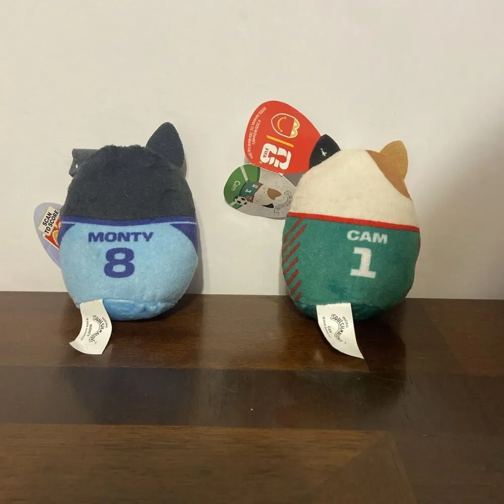 2 McDonald’s Happy Meal Squishmallows FIFA World Cup 2026 Monty Cam NWT